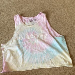 “Be Happy” cropped tank!